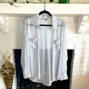 Sheer Guess Polka Dot Blouse